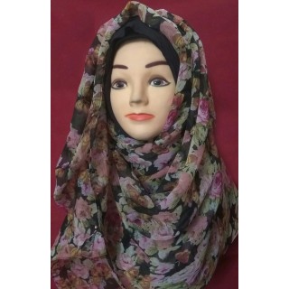 Mariam hijab - Pink Rose Print